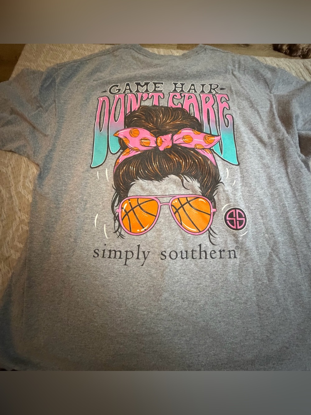 Simply Southern Gray Basketball T Shirt